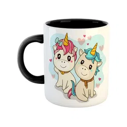 ARTBUG Black & White Unicorn Printed Ceramic Glossy Mug 350 ml-image-50
