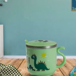 Baby Moo Green Printed Plastic Glossy Cups Set of Cups and Mugs-29