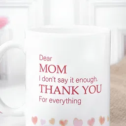 fnp White & Red Printed Ceramic Glossy Mugs 325 ml-32