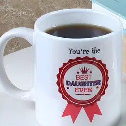 fnp White & Red Typography Printed Ceramic Glossy Mug 325ml-2