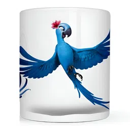 JAVA IMPRESSIONS White & Blue Printed Ceramic Glossy Mugs Set of Cups and Mugs image 4