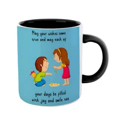 ARTBUG Black & Blue Printed Ceramic Glossy Mug 350 ml image 5