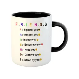 ARTBUG Black & White Printed Ceramic Glossy Mug 350 ml image 3