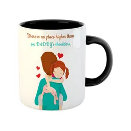 ARTBUG Black & White Text Or Slogans Printed Ceramic Glossy Mug 350ml image 2