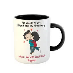 ARTBUG Black Printed Ceramic Glossy Mug 350ml image 3