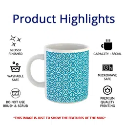 ARTBUG Black Printed Ceramic Glossy Mug image 4