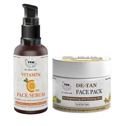 TNW the natural wash Pack of 2- De Tan Pack 50gm & Vitamin C Face Serum 30ml-12