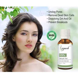 Leeposh 15% Salicylic Peel for Acne Prone Skin 30 ml image 4