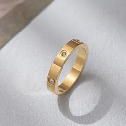 MYKI Gold-Plated CZ-Studded Finger Rings-22