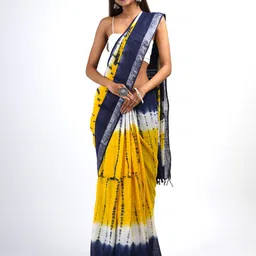 TEEJH Tie & Dye Dyed Zari Saree-image-80