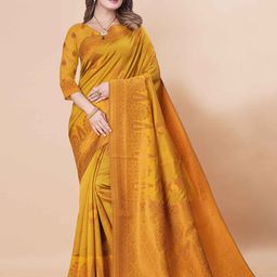 KALINI Ethnic Motifs Woven Design Zari Art Silk Paithani Saree-26