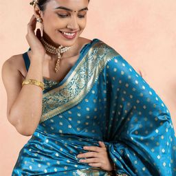 Subham Ethnic Motifs Woven Designed Zari Saree-image-91