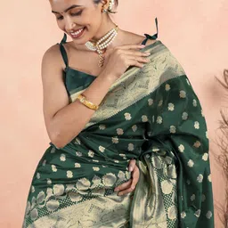 Subham Ethnic Motifs Woven Designed Zari Saree-picture-40