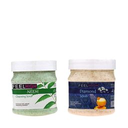 FEELHIGH Set of Neem & Diamond Face Scrub - 500 ml Each-13