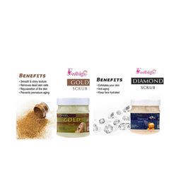 feelhigh Set Of 2 Gold Scrub & Diamond Scrub For Face & Body 500 ml Each image 2