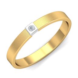 KUBERBOX 18KT Gold Diamond Studded Band Ring - 2.91 g-image-71