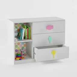 boingg! - a happy start Candyland Engineered Wood Chest of 3 Drawers in Matte Finish-picture-23