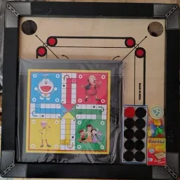 .20 inch carom. coins.and.striker with ludo Board/ 56 cm Carrom Board-picture-41