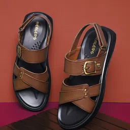 Liberty Men Open Toe Comfort Sandals With Buckle-image-1