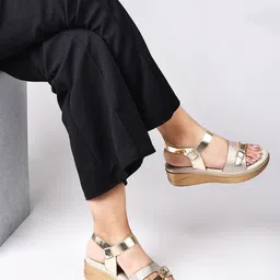 SHUZ TOUCH Wedge Sandals with Buckles-image-34