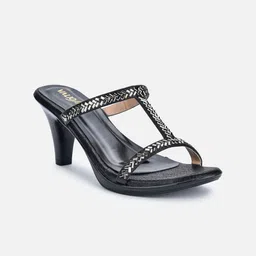 VALIOSAA Embellished Open Toe Slim Heels-9