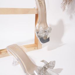 JM Looks Embellished Bows Block Heels With Backstrap-15