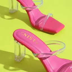 GNIST Double Straps Block Heels-36