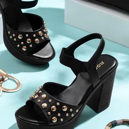 Rocia Embellished Open Toe Platform Heels-45