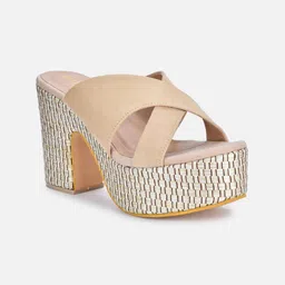 VALIOSAA Open Toe Suede Platform Heels-23