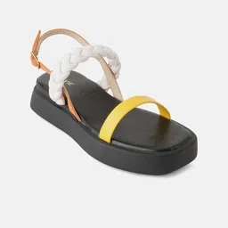 Lavie Colourblocked Flatform Sandals-28