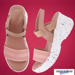 madam glorious Peach-Coloured Platform Heels-1