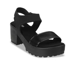 Metro Open Toe Platform Heels With Backstrap-3