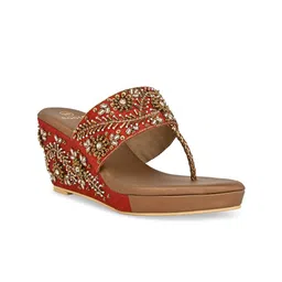 Rocia Embellished Open Toe Wedge Heels-31