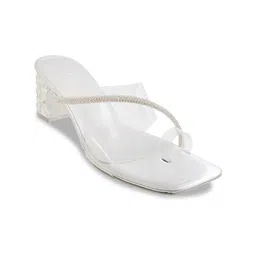 Mochi Silver-Toned Block Heels-62