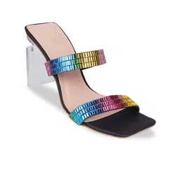 Metro Embellished Open Toe Block Heels-13