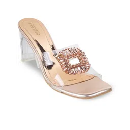 Metro Embellished Open Toe Block Heels-16