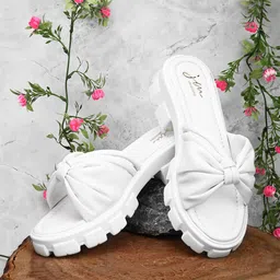 JM Looks Textured Block Heels-52