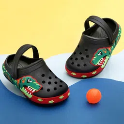 Yellow Bee Boys Comfortable Dinosaurs Printed Clogs Sandals-image-67