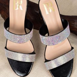 Bella Rosa Embellished Block Heels-39