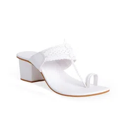 ERIDANI White Block Sandals-20