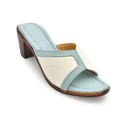 Padvesh Colourblocked Open Toe Block Heels-9