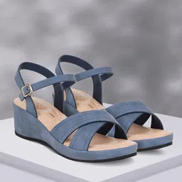 Bata Women Blue Solid Sandals-image-92