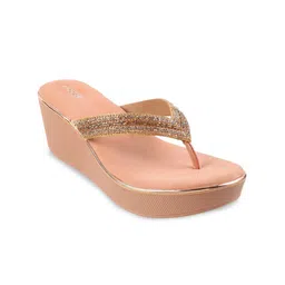 Mochi Embellished Open Toe Wedge Heels-17