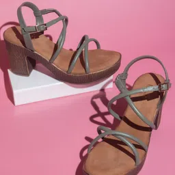 Inc 5 Open Toe Platform Heels With Buckles-31