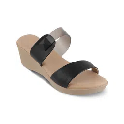Tresmode Double Strap Open Toe Wedge Heels-17