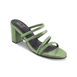 Tresmode Textured Open Toe Block Heels-6