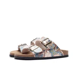 HF JOURNEY Printed Open Toe Flats image 4