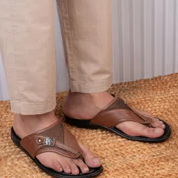 Alberto Torresi Textured Buckle Detailed Leather Comfort Sandals-picture-39