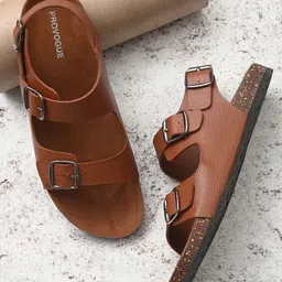 Provogue Men Tan Brown Comfort Sandals-image-104