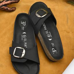 El Paso Men Comfort Sandals With Buckle-image-85